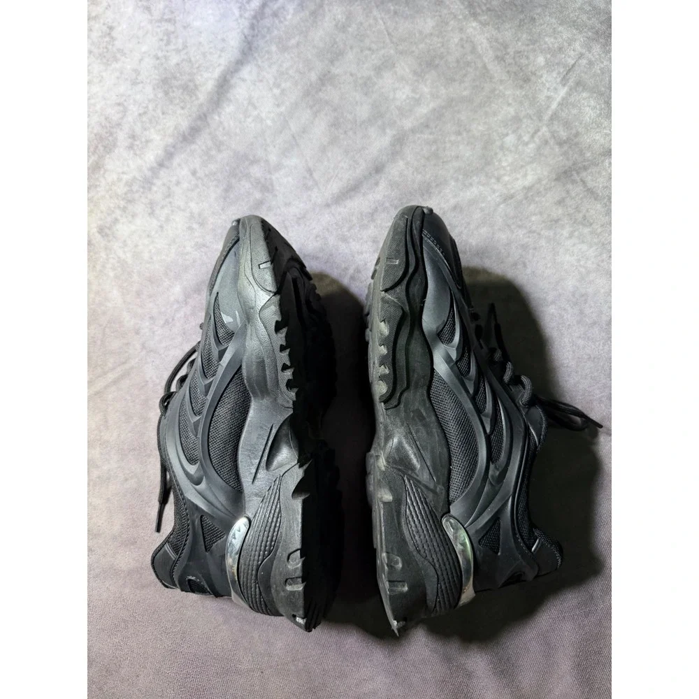 CUCCOO Black Chunky Platform Sneakers Metallic Heel Detail Lug Sole Sz 40